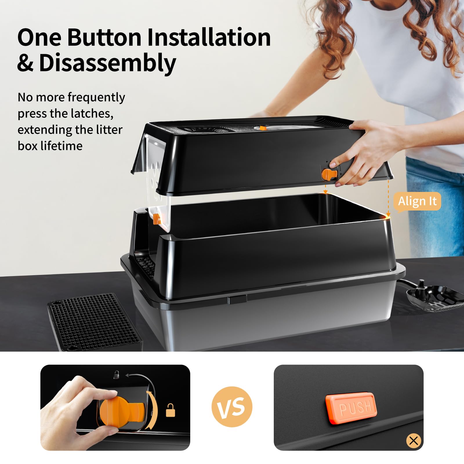 Inside view of Eosarcu XL with closed lid demonstrates privacy and reduced tracking