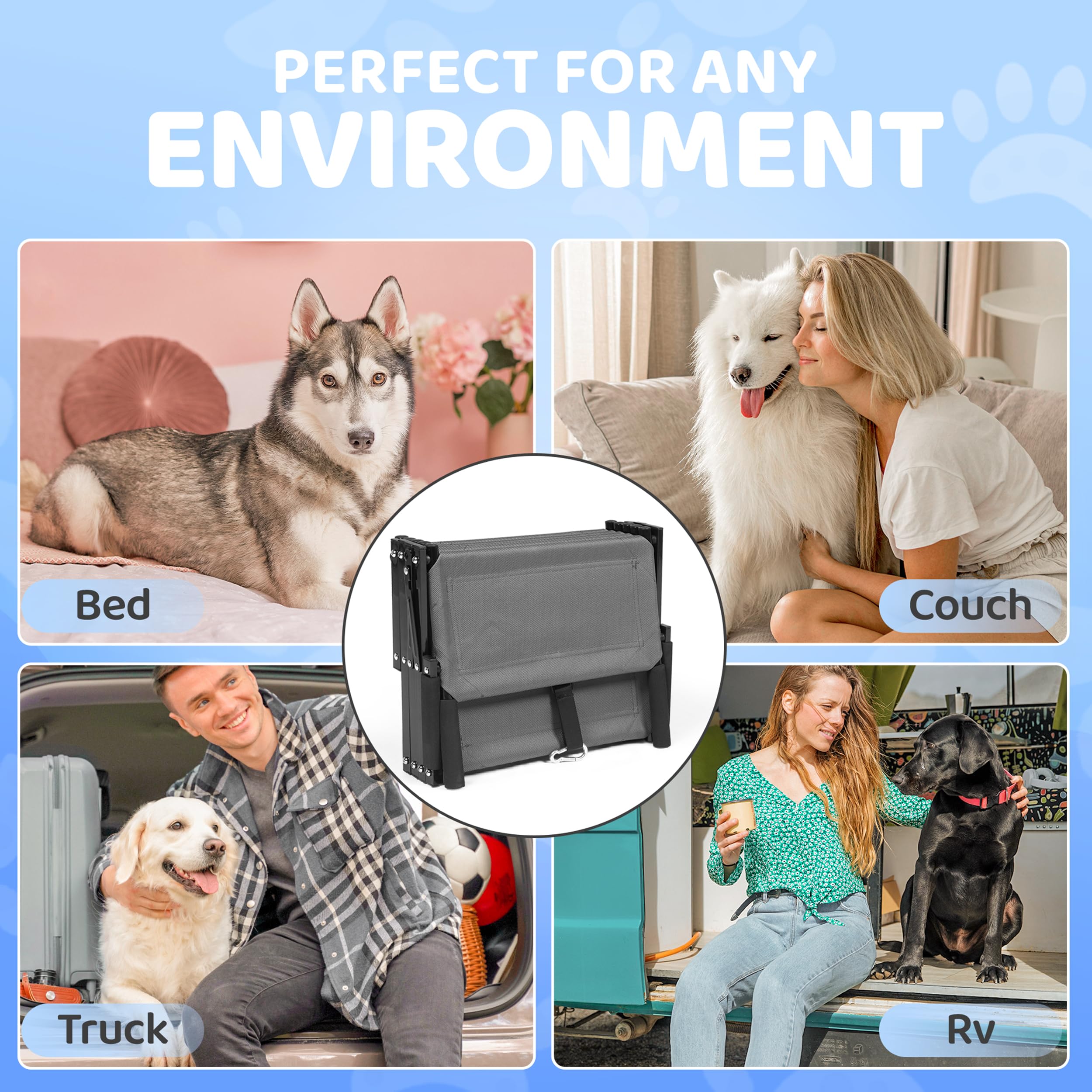 EOSET Dog Car Steps ideal for road trips and vet visits.