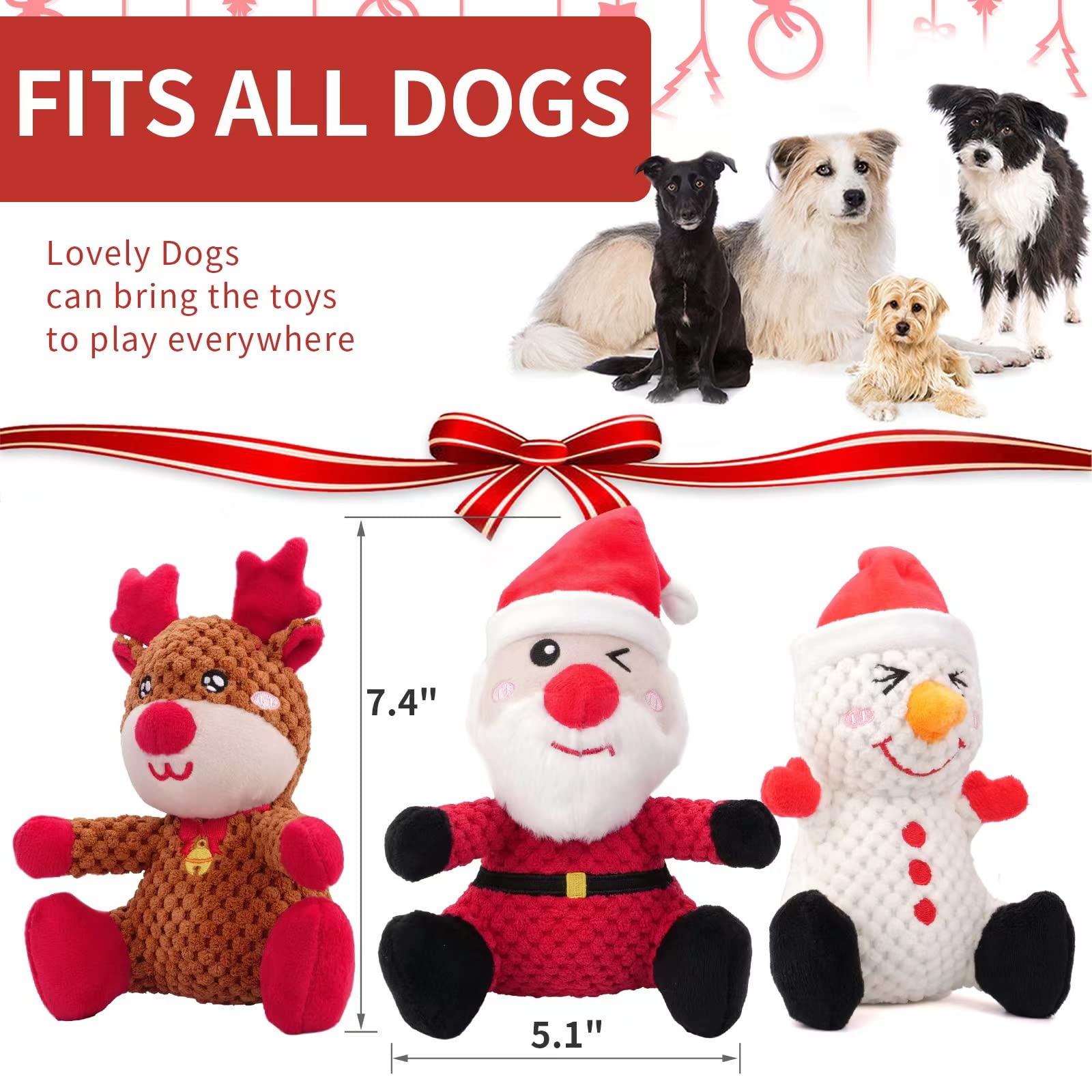Epesiri machine washable dog toy stays fresh for holiday adventures.