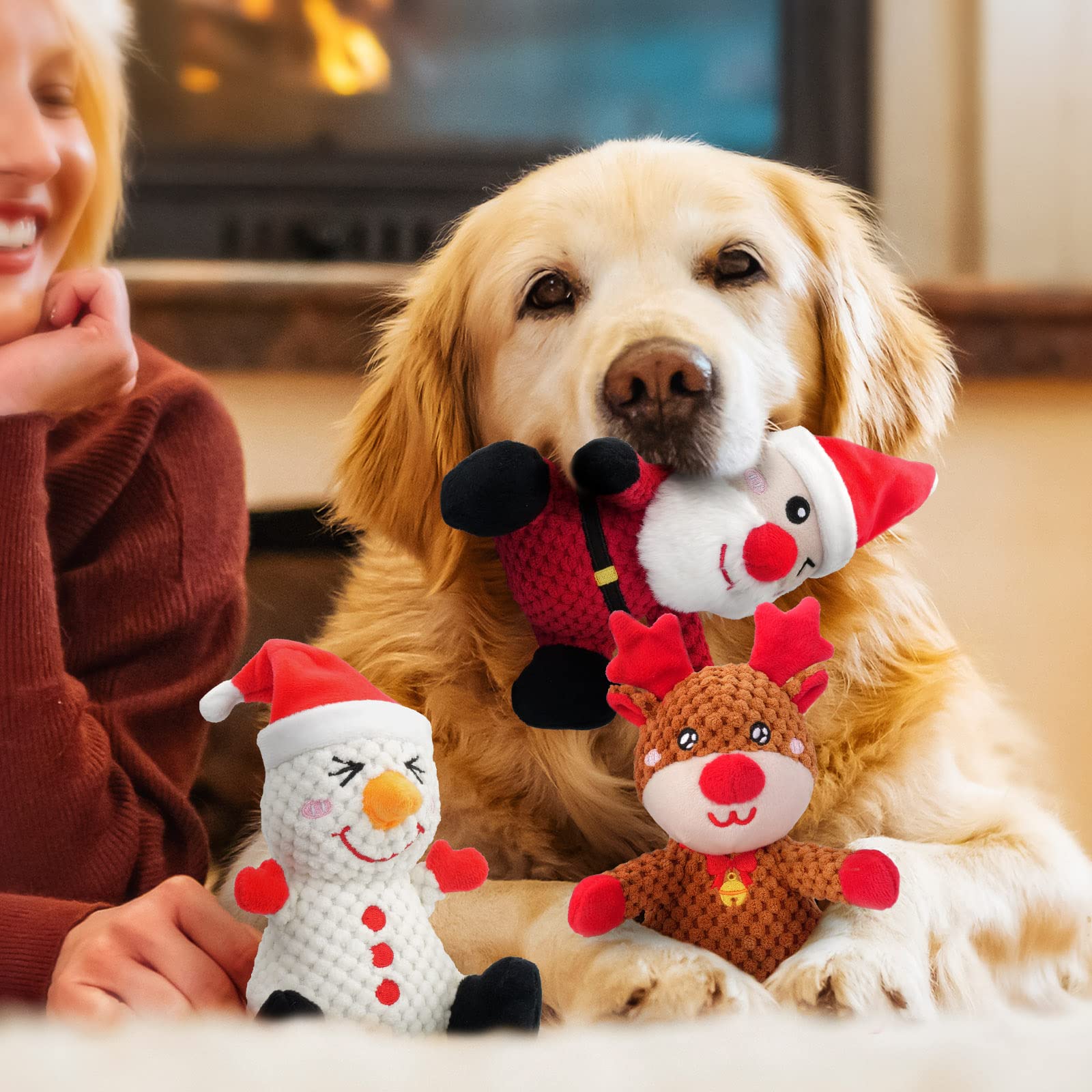 Epesiri squeaky dog toy encourages focused chewing and indoor/outdoor games.