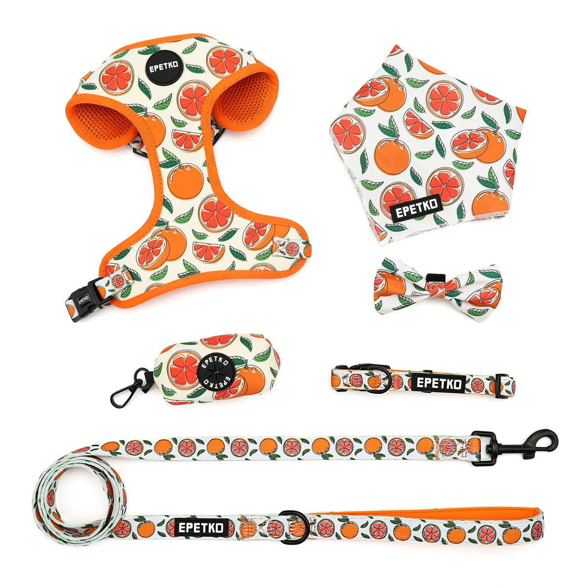EPETKO small dog harness no-pull in breathable fabric keeps training comfortable.