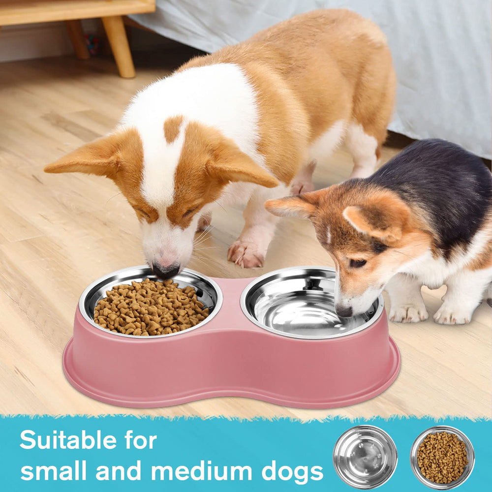 EpetsLove compact 2-pack dining setup keeps feeding area tidy.