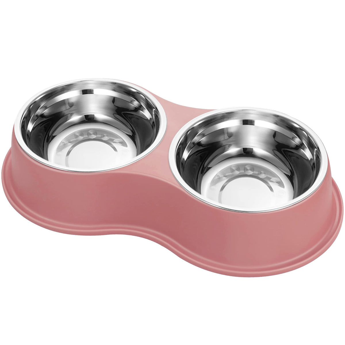 EpetsLove double dog bowls stainless steel 2-pack for convenient food and water.
