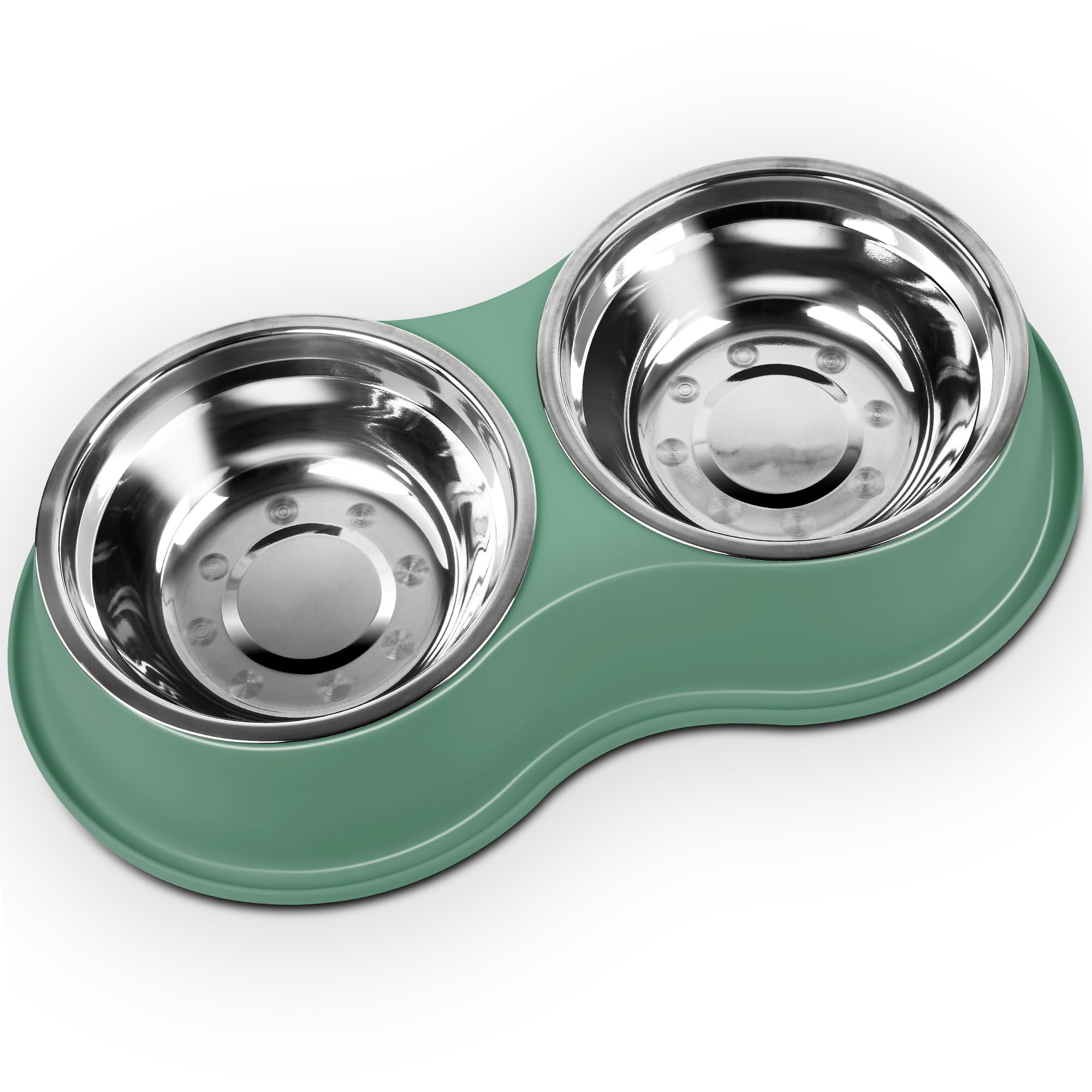 EpetsLove large double bowls set with raised stand for feeding comfort.