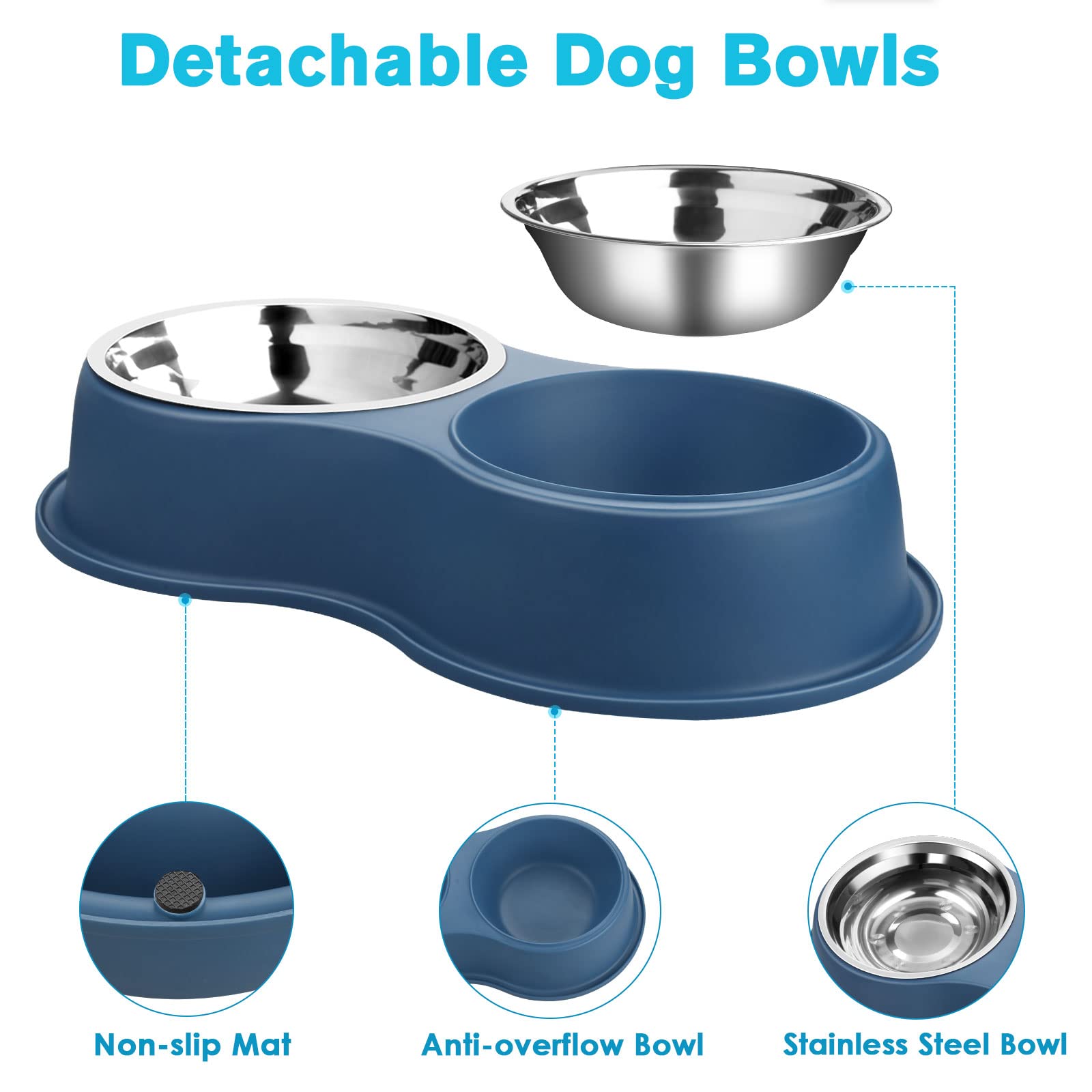 EpetsLove non-slip resin station prevents sliding during meals, protecting floors.