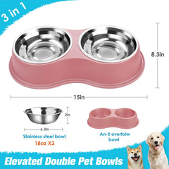 EpetsLove nonslip resin mat with four feet for stable feeding and floor protection.