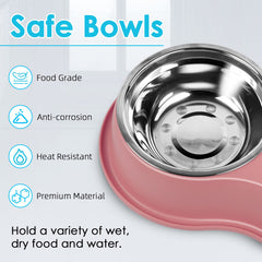 EpetsLove raised feeding stand reduces neck strain during meals.