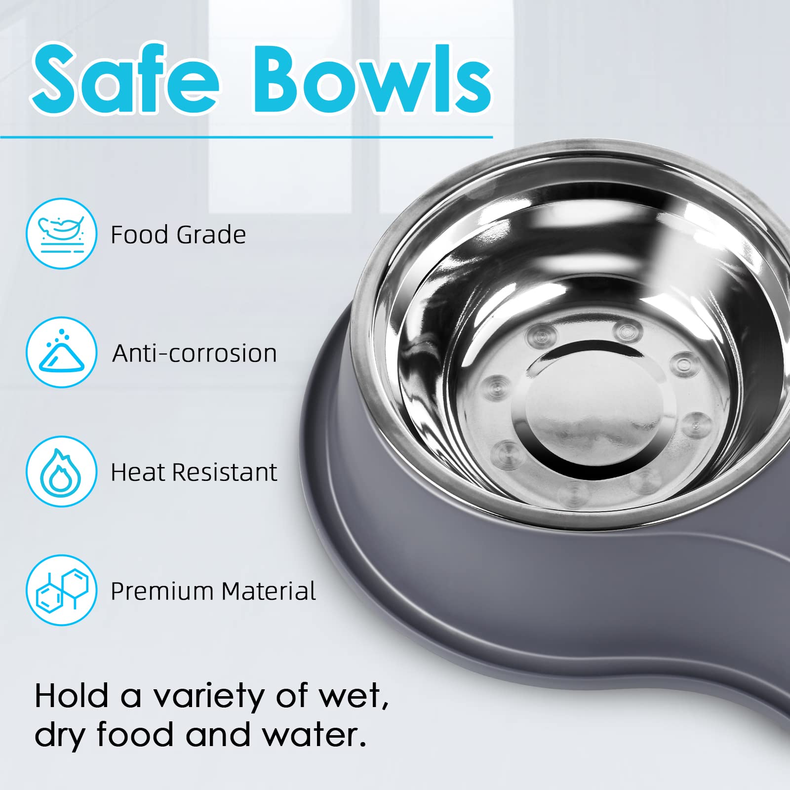 EpetsLove raised feeding stand promotes comfortable posture during meals