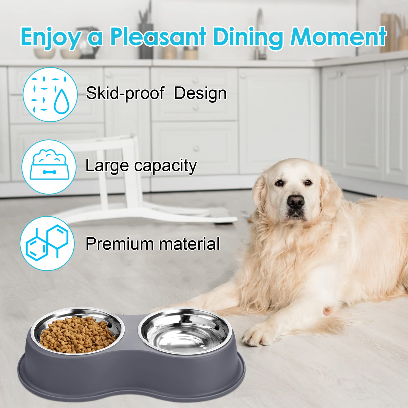 EpetsLove removable bowls simplify cleaning and quick refills after meals