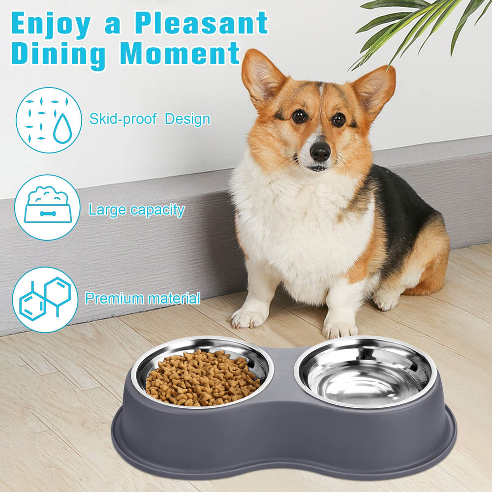 EpetsLove removable-stainless-steel-bowls simplify cleaning after meals.