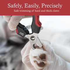 Epica dog nail clipper with rubber handles for a secure, comfortable grip