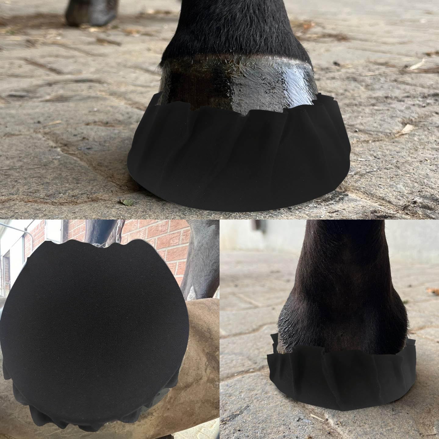 EPICHORIZON custom hoof-shape wrap with easy peel adhesive