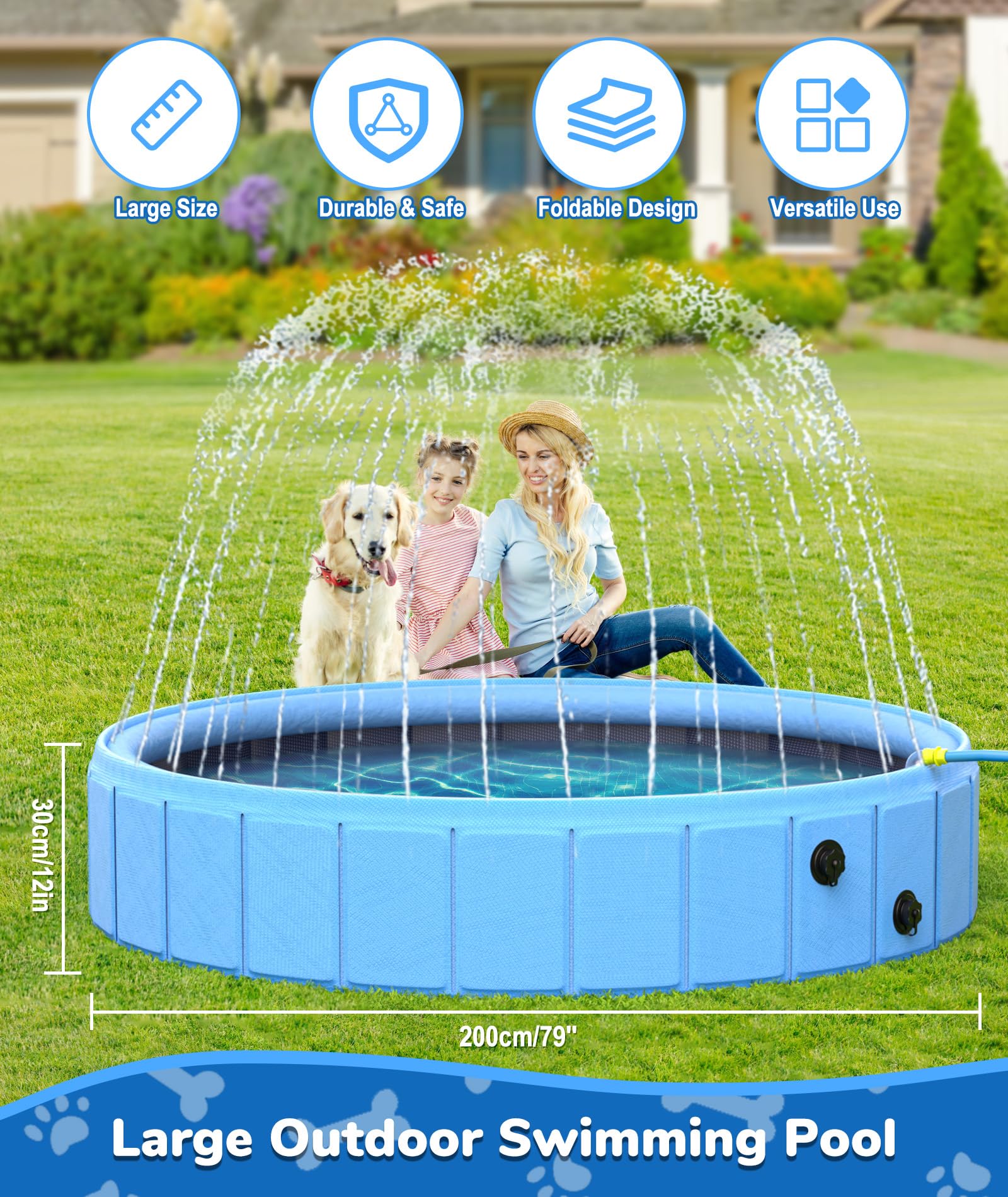 EPN 79-inch pool diameter allows shared play in warm weather