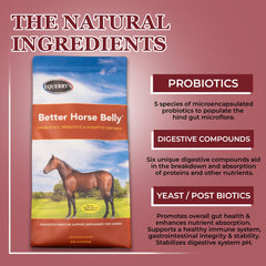 Equerry's Better Horse Belly scoop ready-to-use portion emphasizes quick, clean mixing into feed.