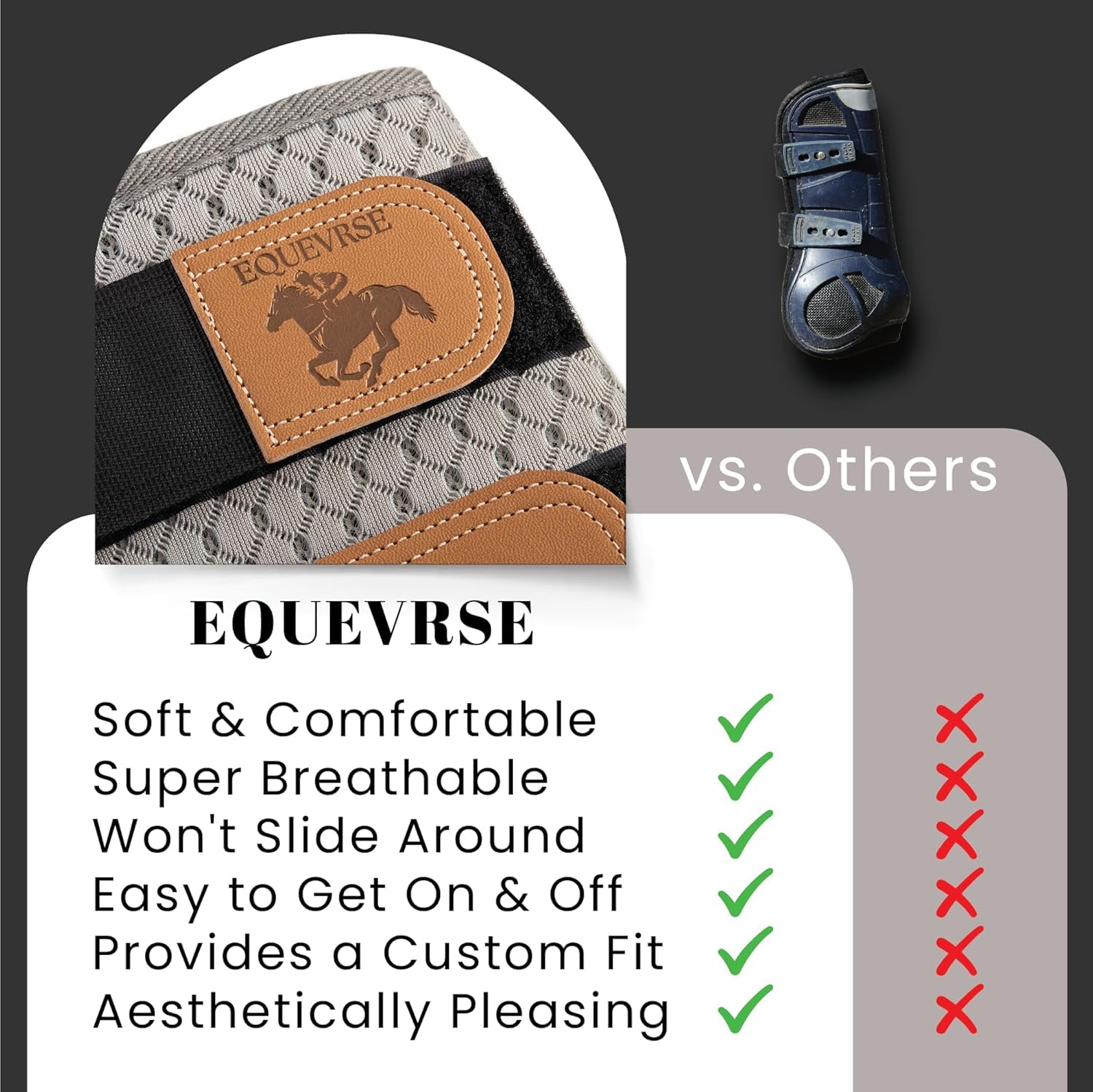 EQUEVRSE easy-care materials rinse clean quickly for busy barns.