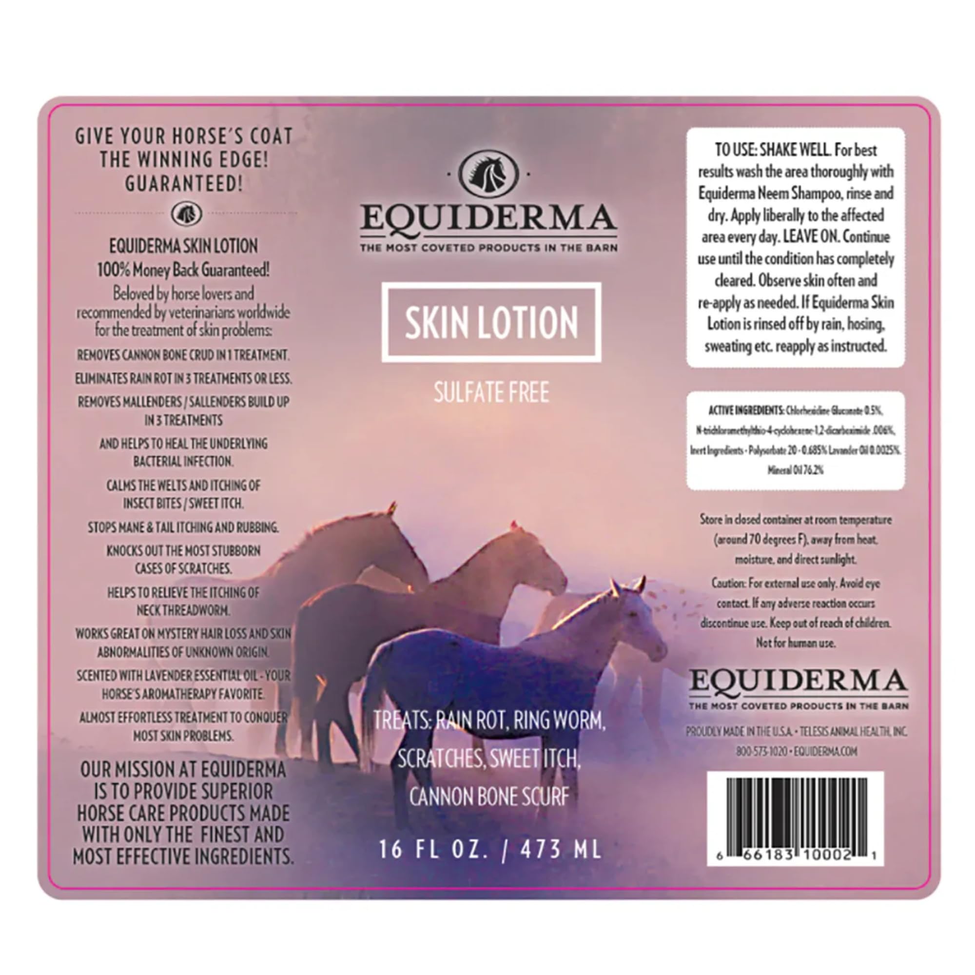 EQUIDERMA Skin Lotion being applied with sponge for no-rinse convenience