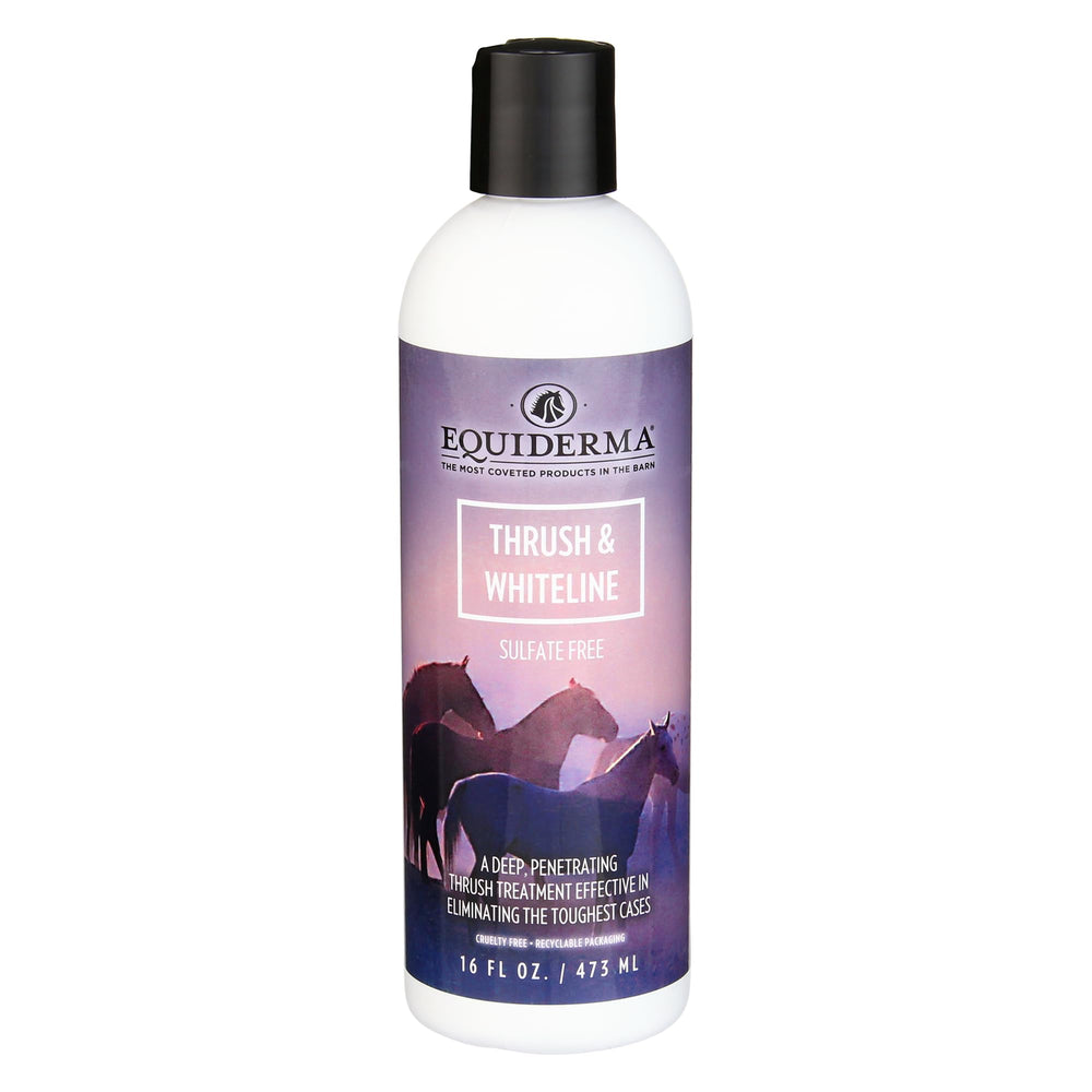 Equiderma Thrush & White Line Treatment bottle for quick hoof care