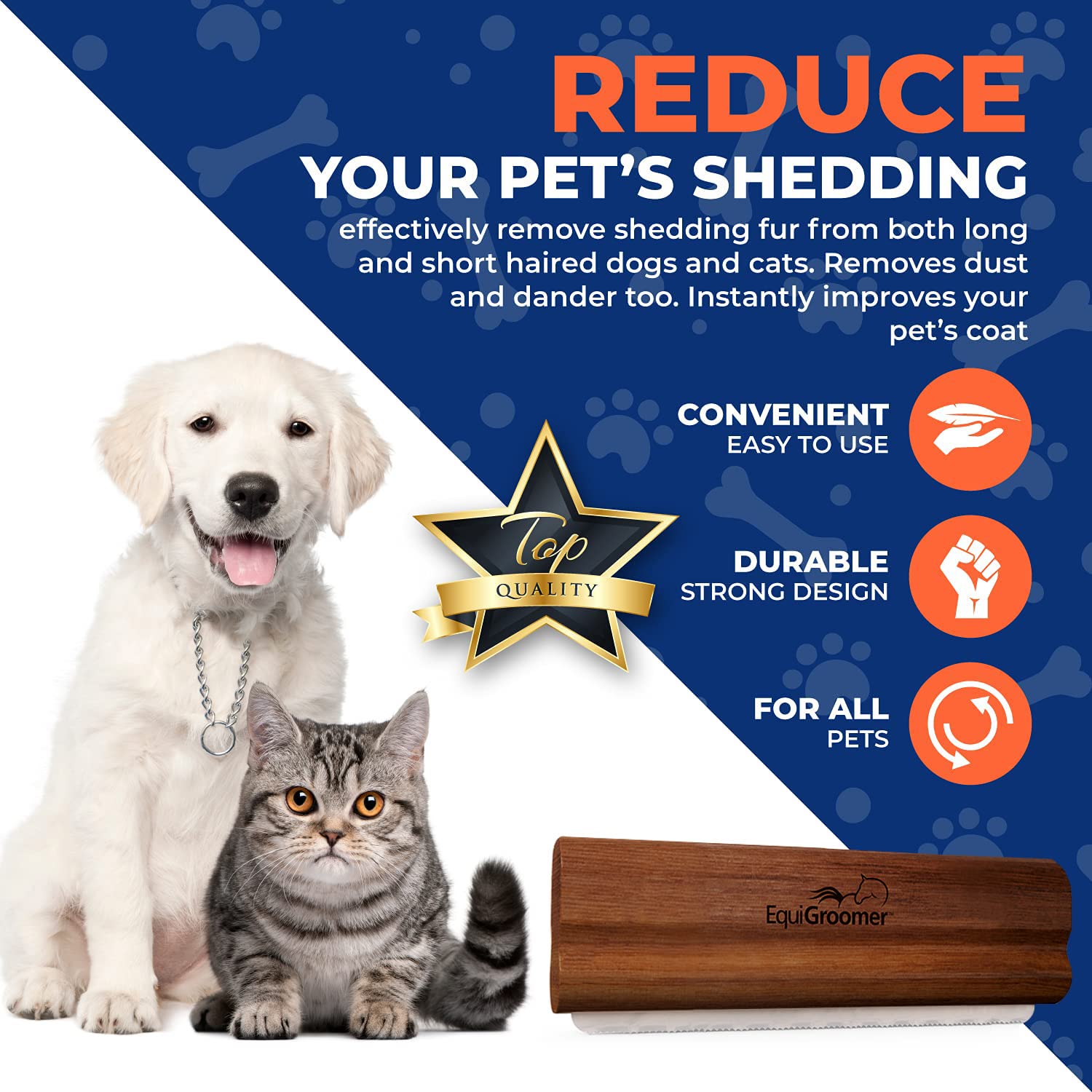 Ergonomic handle with lacquer finish for comfortable, durable grooming sessions.