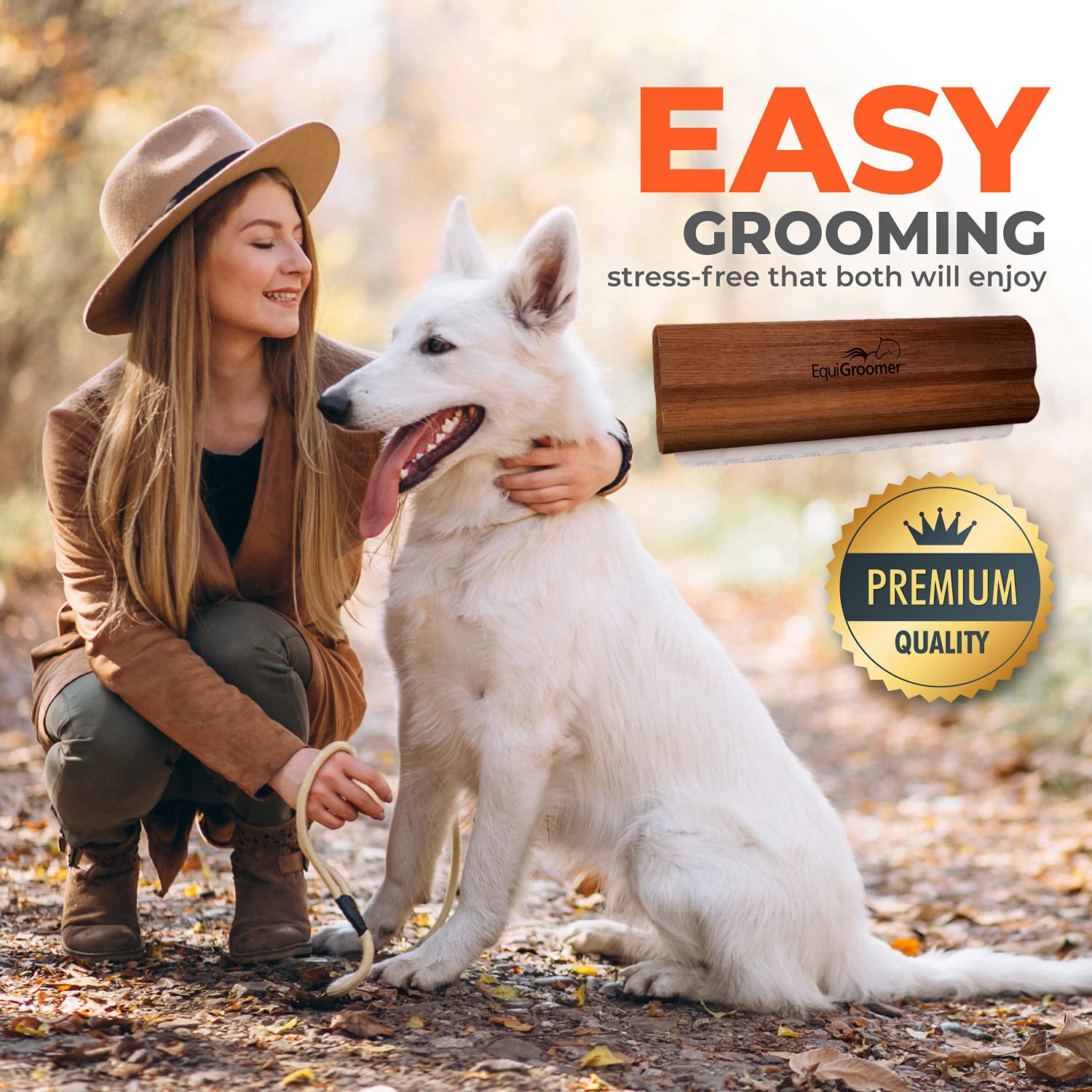 Long-haired pet being groomed on the long-hair side of the brush for thorough care.