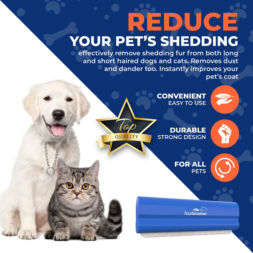 EquiGroomer EasyGroomer deshedding brush removes loose hair during bath-time grooming