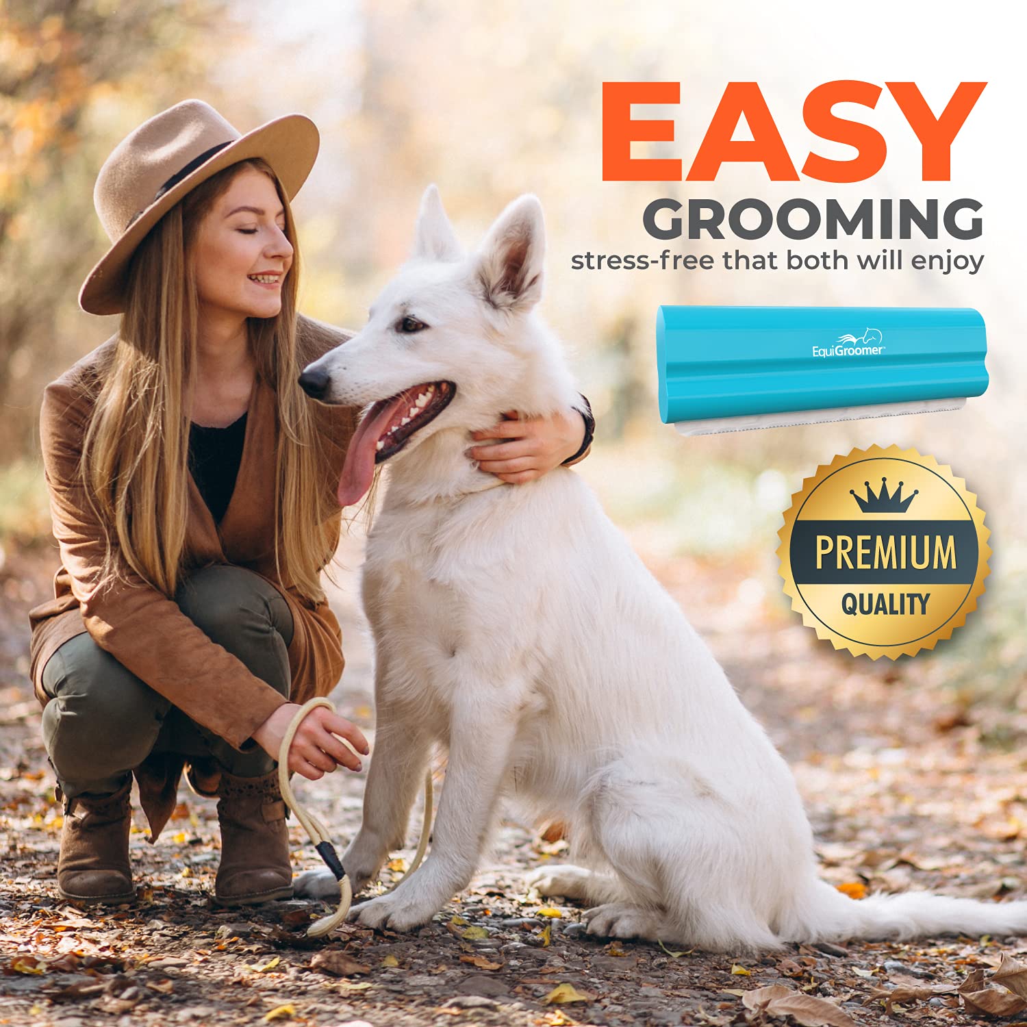 EquiGroomer EasyGroomer deshedding brush supports seasonal shedding cycles with reliable performance.