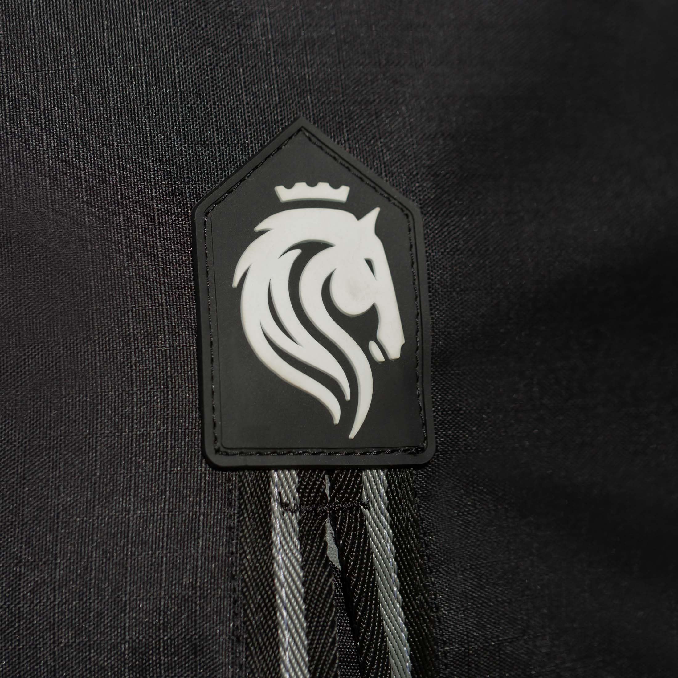 Equinavia Norse No Fill Rain Blanket tail cord adds adjustable tail protection.