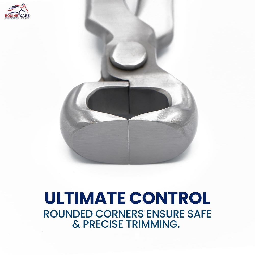 Equine Care hoof nipper 14-inch design highlights high-leverage trimming capability.