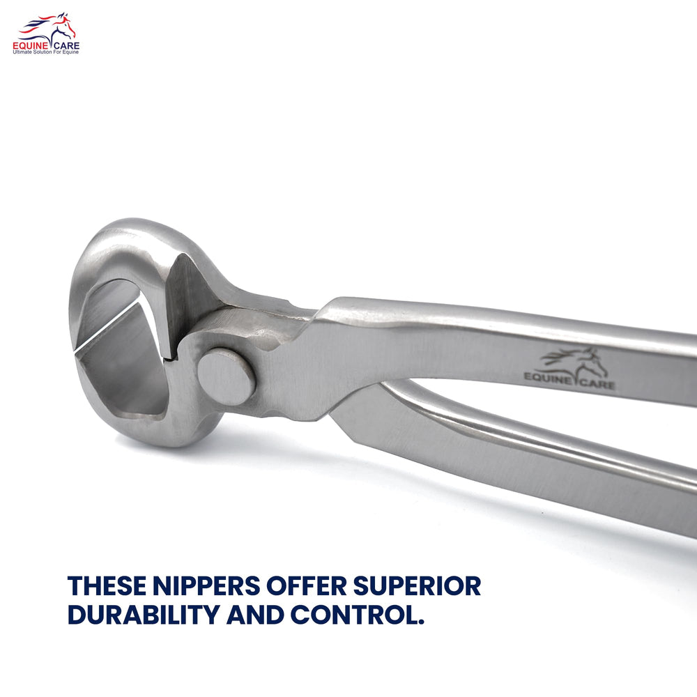 Equine Care professional-grade hoof nipper suitable for horses and larger livestock.
