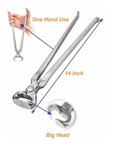 Equinez Tools 14-Inch hoof nipper dull finish reduces glare during outdoor trimming