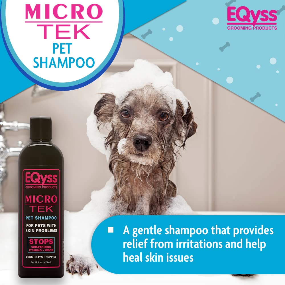 Eqyss Micro-Tek lather shown on fur with odor removal action.
