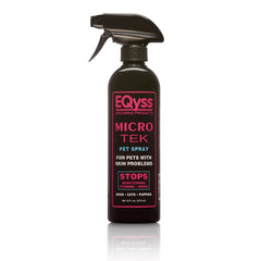 Eqyss Micro-Tek Pet Spray bottle—easy application for fast itch relief.