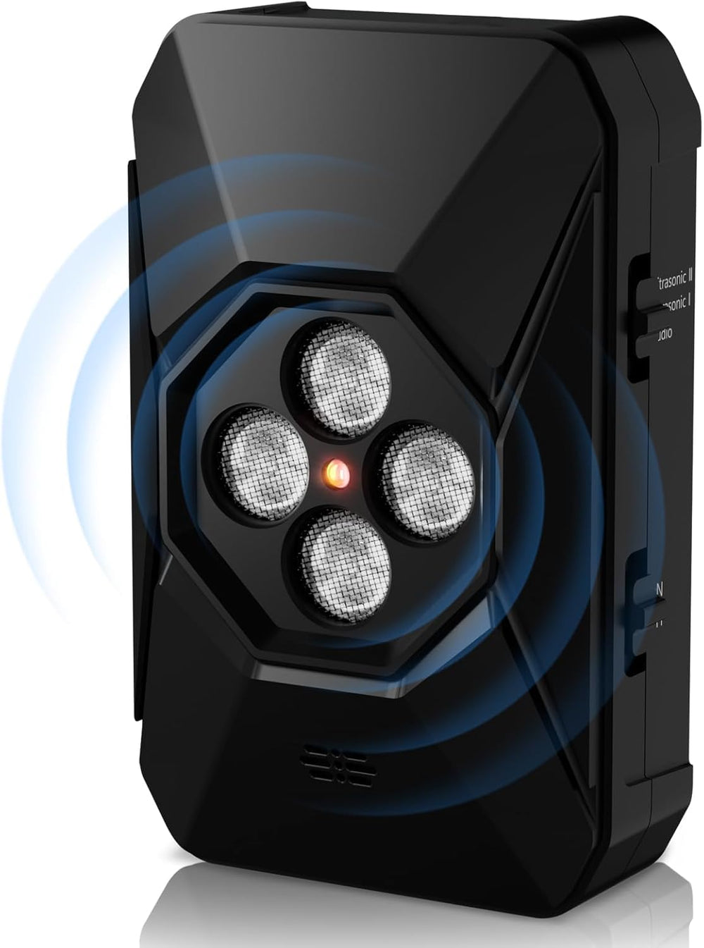 ERDFCV anti-barking device shows 50ft range for quiet outdoor spaces.