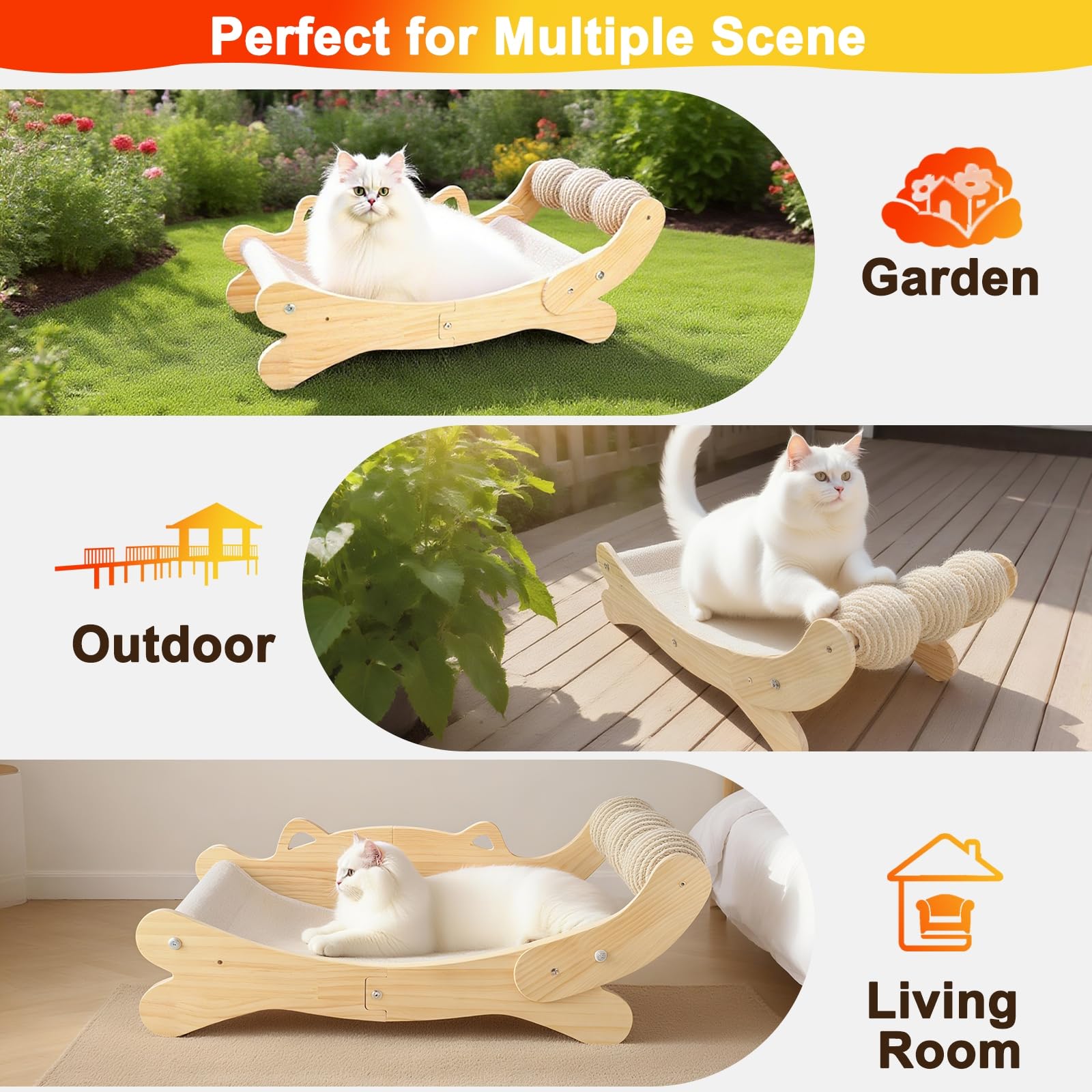 ERGTFVN natural-sisal-cloth durable surface supports claws while eco-friendly materials are used.