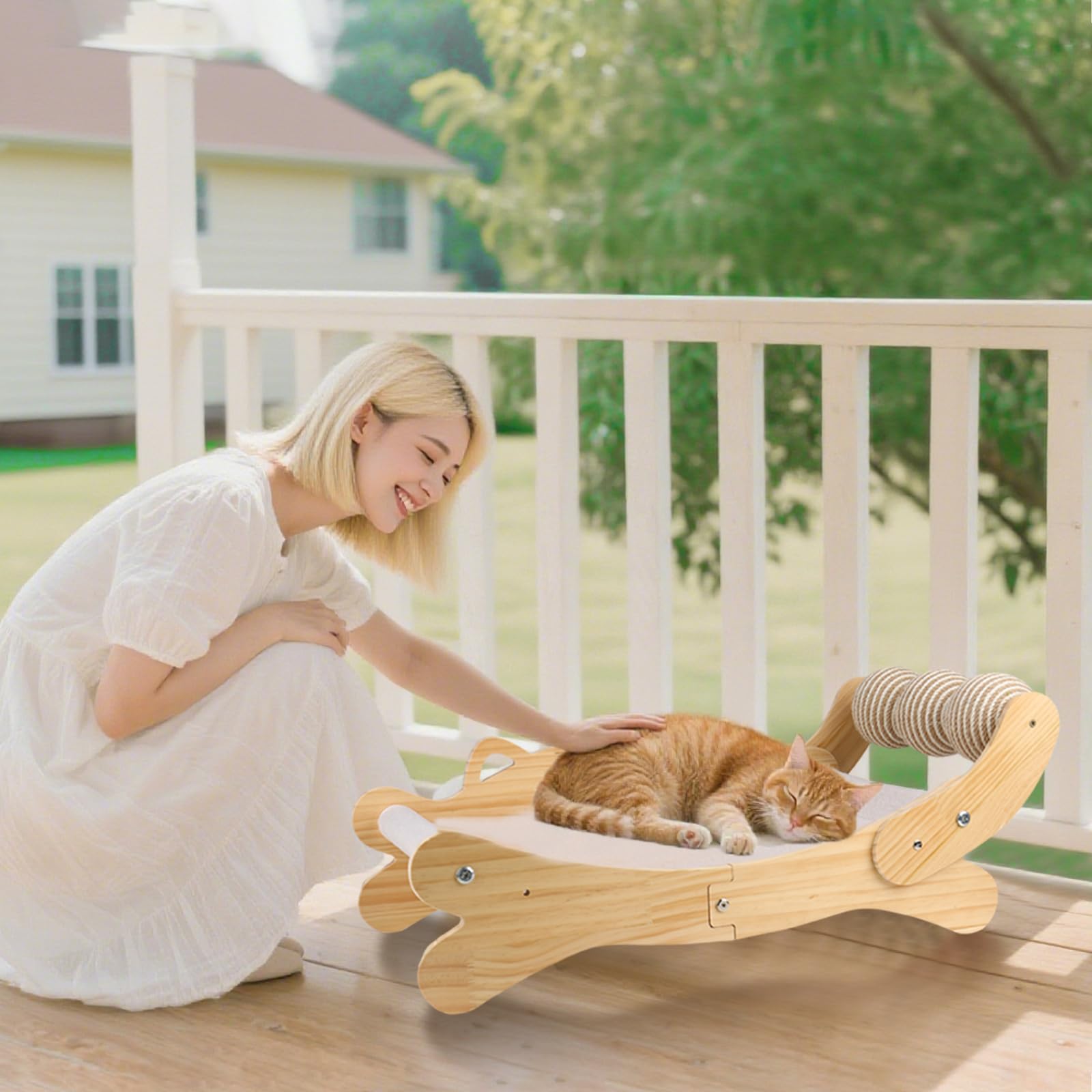 ERGTFVN premium-rubber-wood-frame blends with home decor and resists wear.
