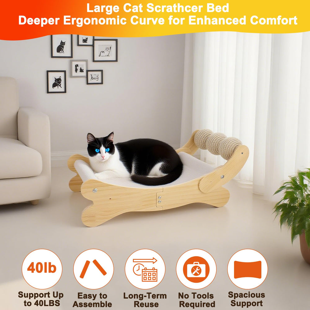 ERGTFVN screw-fixed-construction minimizes wobble during climbing and scratching sessions.