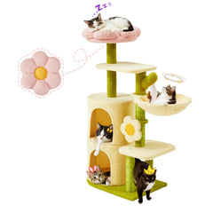 Erinnyees Flower Cat Tree top perch offers elevated viewing and cozy naps.