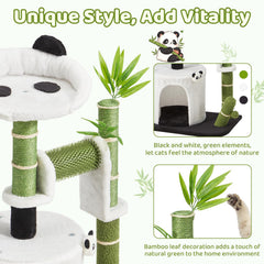 Erinnyees Panda Cat Tree condo gives a private cozy retreat indoors.