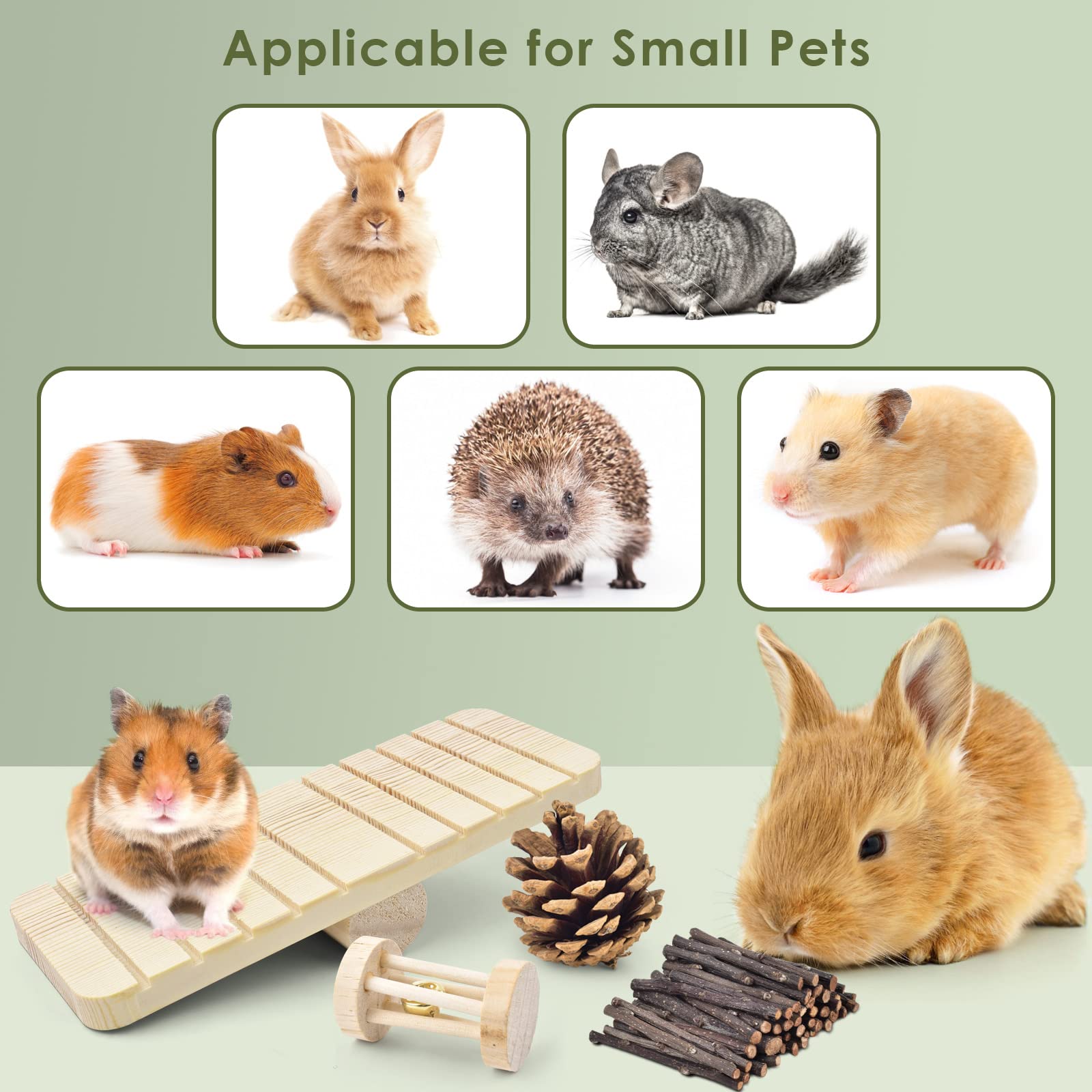 ERKOON 12-pack hamster chew toys unicycle supports coordinated play and exercise.
