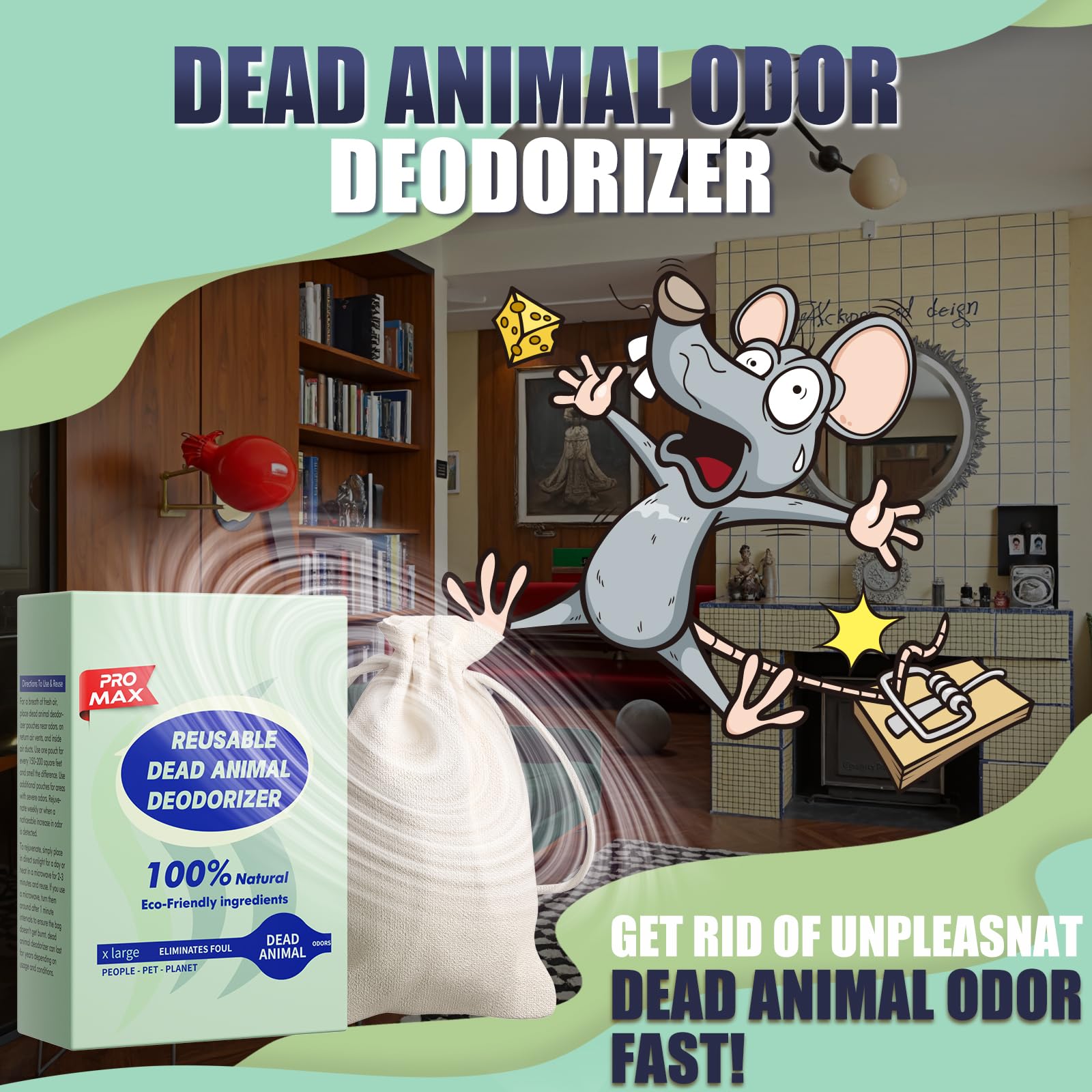 EROSMILE Animal Odor Eliminator pouch ready to treat up to 150 sq ft.