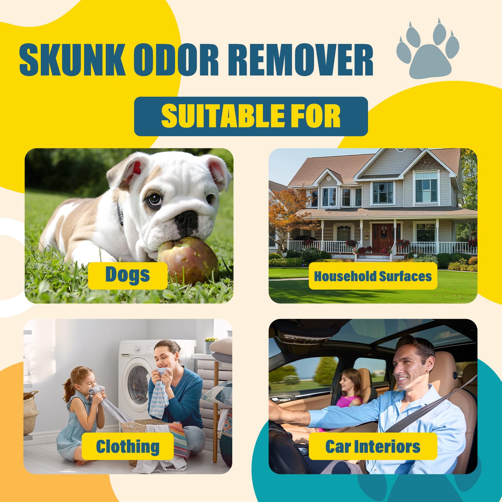 Erosmile car interior odor treatment deodorizes car upholstery.