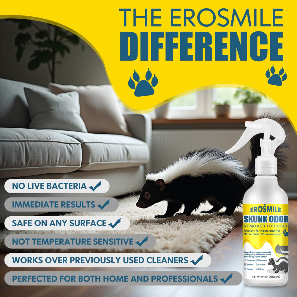 Erosmile molecular breakdown technology reduces odors at the molecular level.