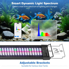 Erreloda aquarium light extendable brackets demonstrate adjustable fit.