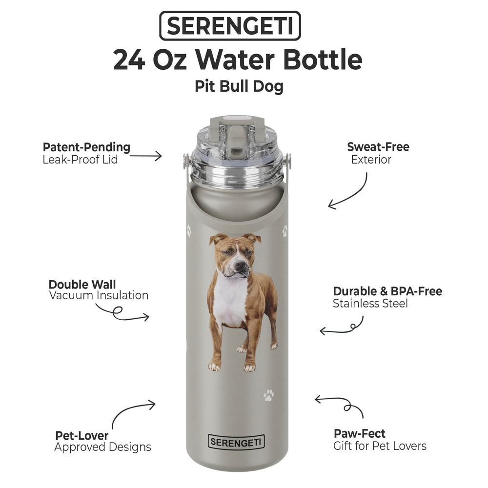 E&S Pets Serengeti bottle with spill-proof straw lid keeps drinks secure.