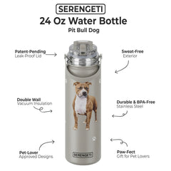 E&S Pets Serengeti bottle with spill-proof straw lid keeps drinks secure.