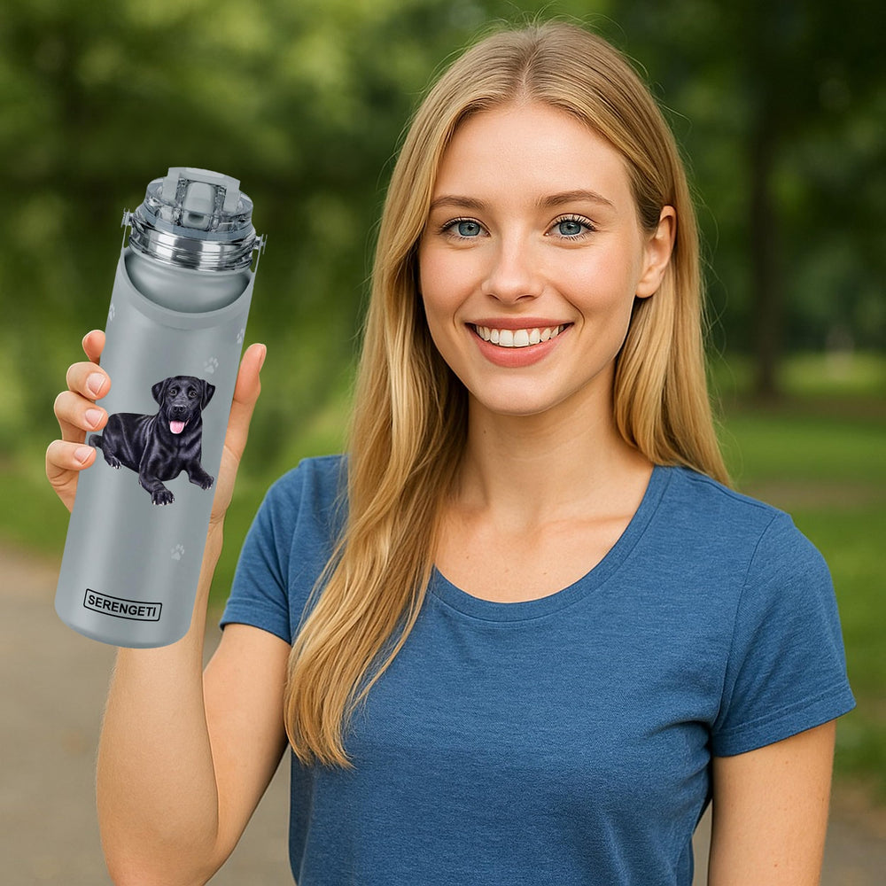 Es Pets Serengeti double-wall vacuum insulation keeps drinks cold or hot for hours.