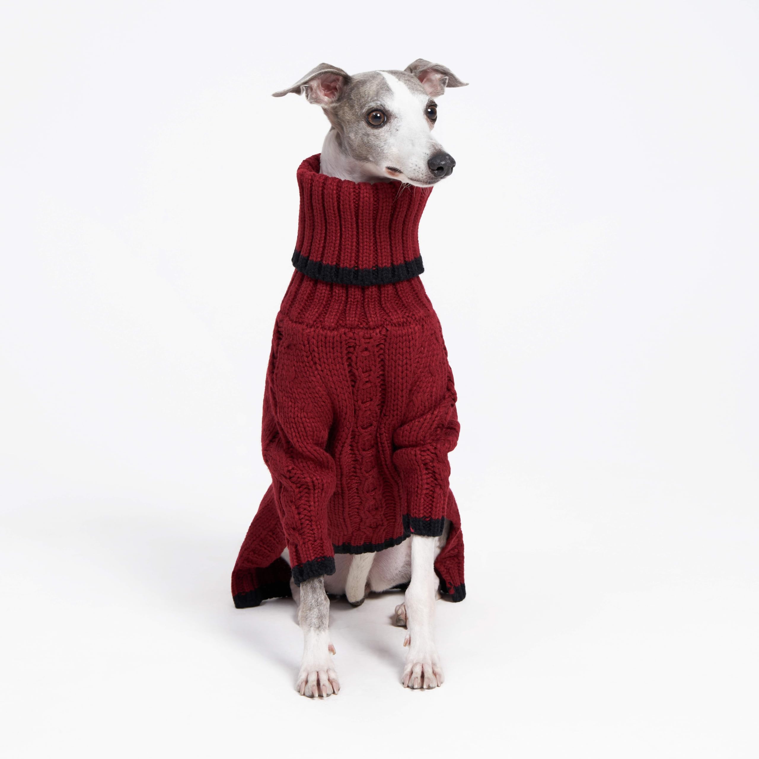 ESCCBOO machine-washable red dog sweater stays clean after outdoor adventures