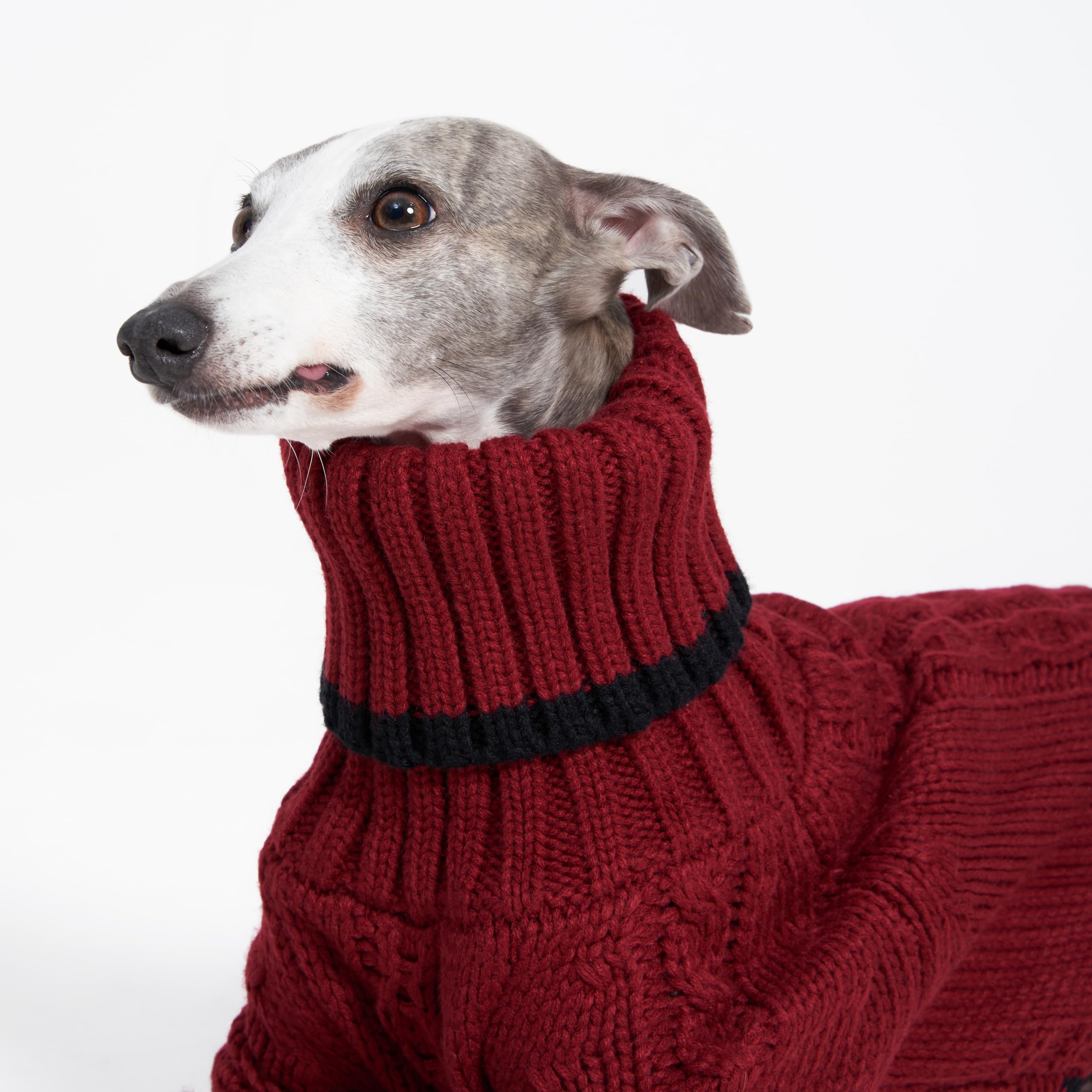 ESCCBOO whippet onesie two-legged turtleneck, red fit for easy dressing.