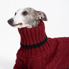 ESCCBOO whippet onesie two-legged turtleneck, red fit for easy dressing.