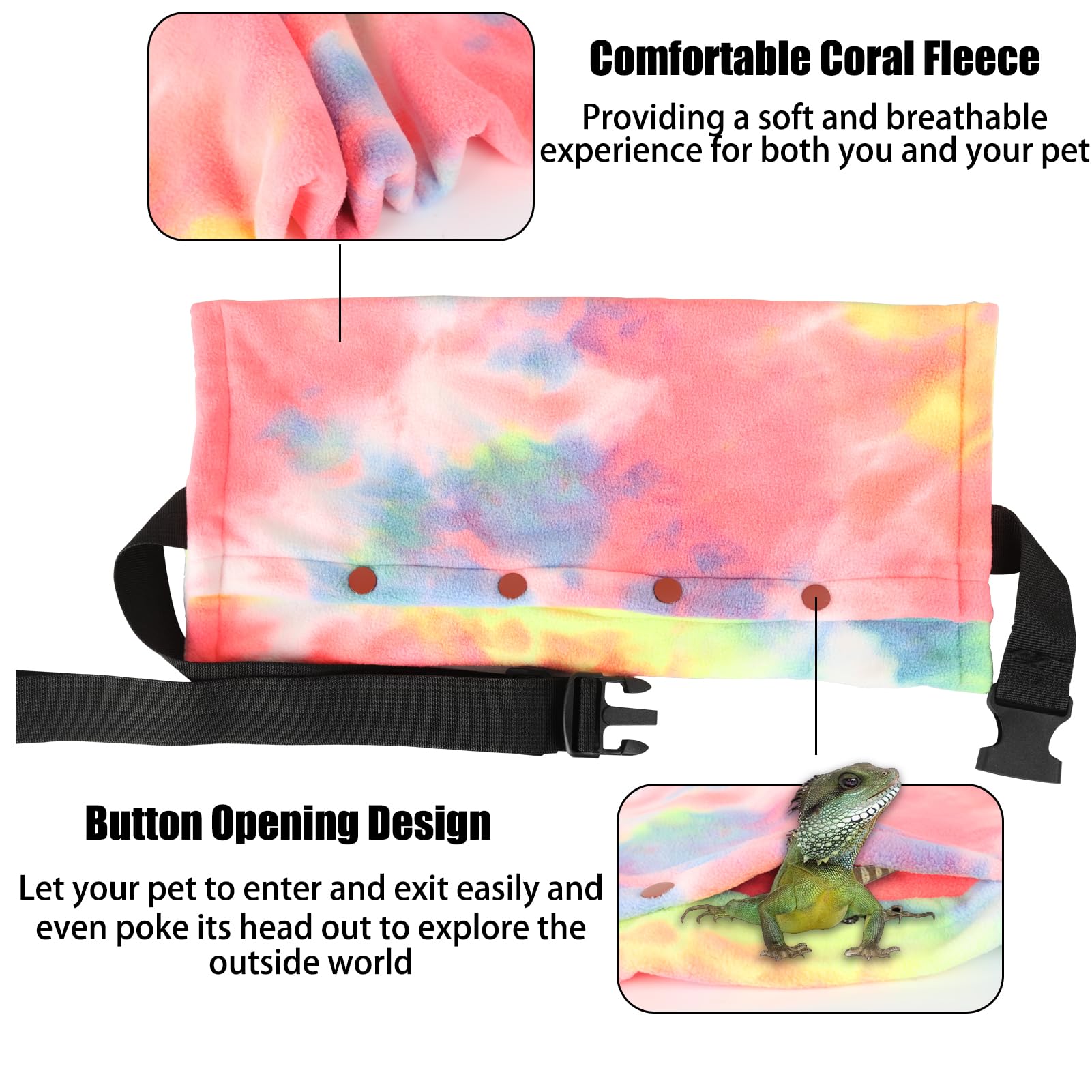 Esmorah lizard leash with wings harness for stylish outdoor walks.