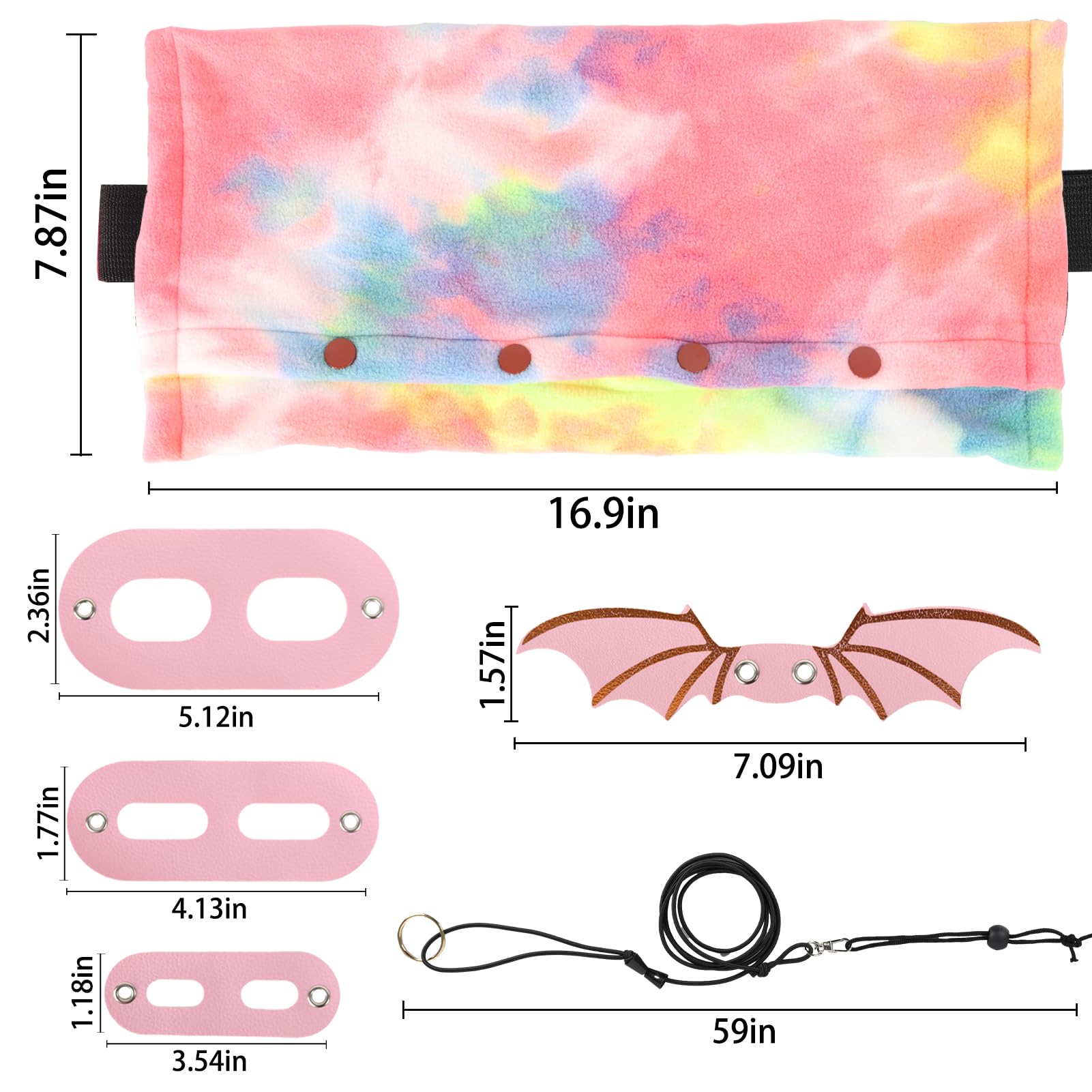 Esmorah small animal sling carrier with soft coral fleece warmth.
